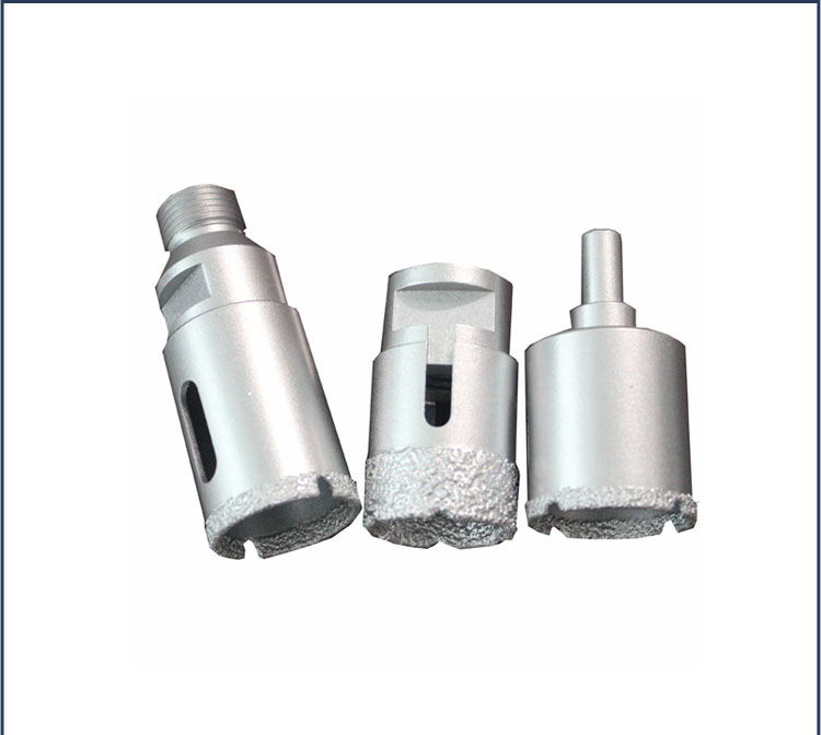 Brazed diamond core drill bits for glass tile marble