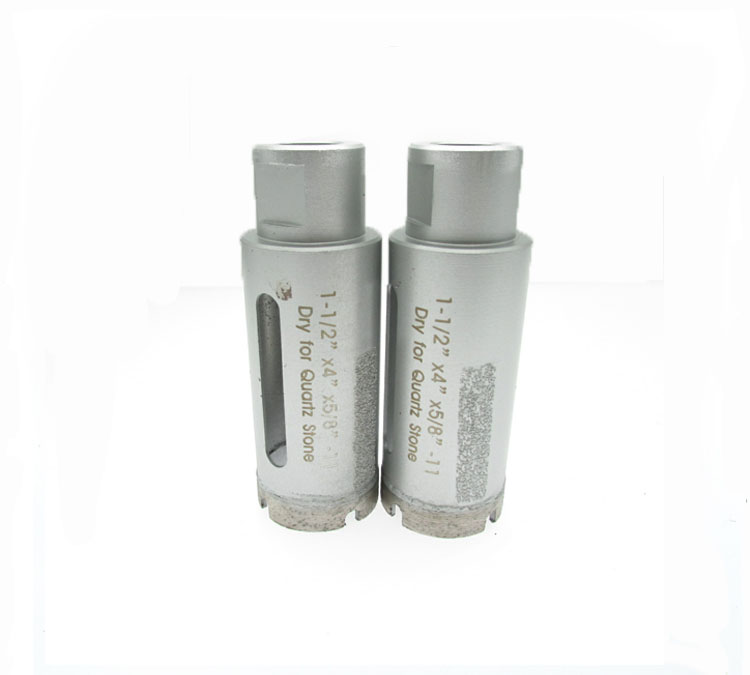 Dry diamond core drill bits for quartz stone