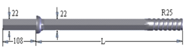 Shank end rod