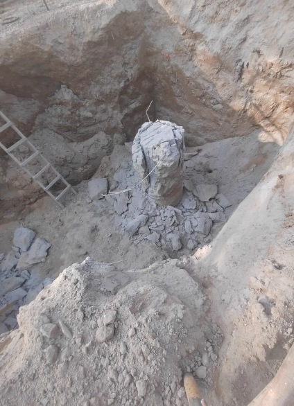  Test the effect of breaking building foundation piles.
