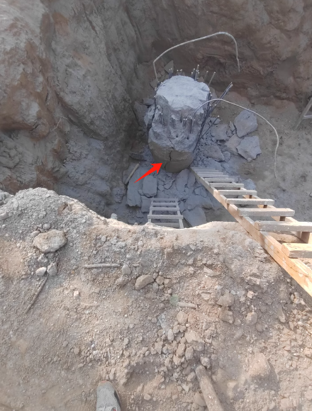 Test the effect of breaking building foundation piles